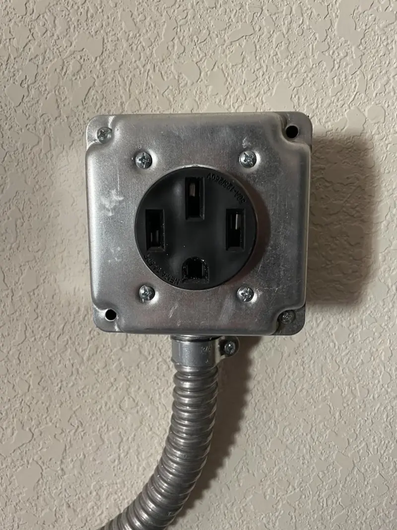 NEMA 14-50 outlet installed for Electrical Panel Upgrade in Fowler